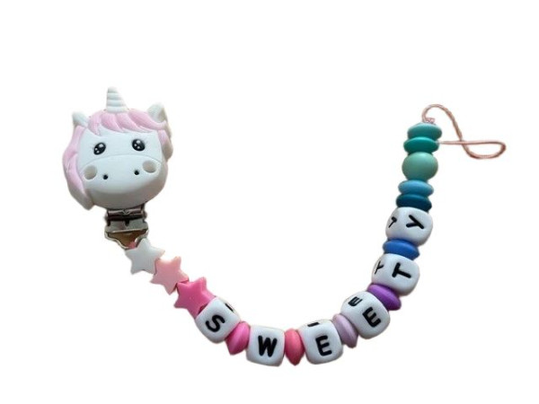 Schnullerkette Sweety – das magische Einhorn für kleine Träumer*innen