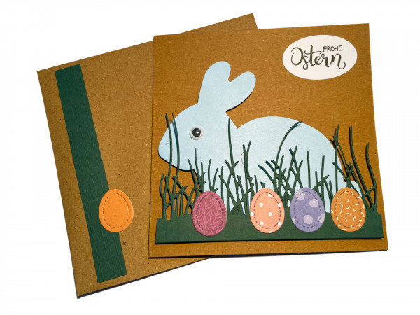 Frohe Ostern (Blauer Hase)