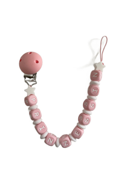 Nuggikette „Prinzessin“ – Rosa mit Stern
